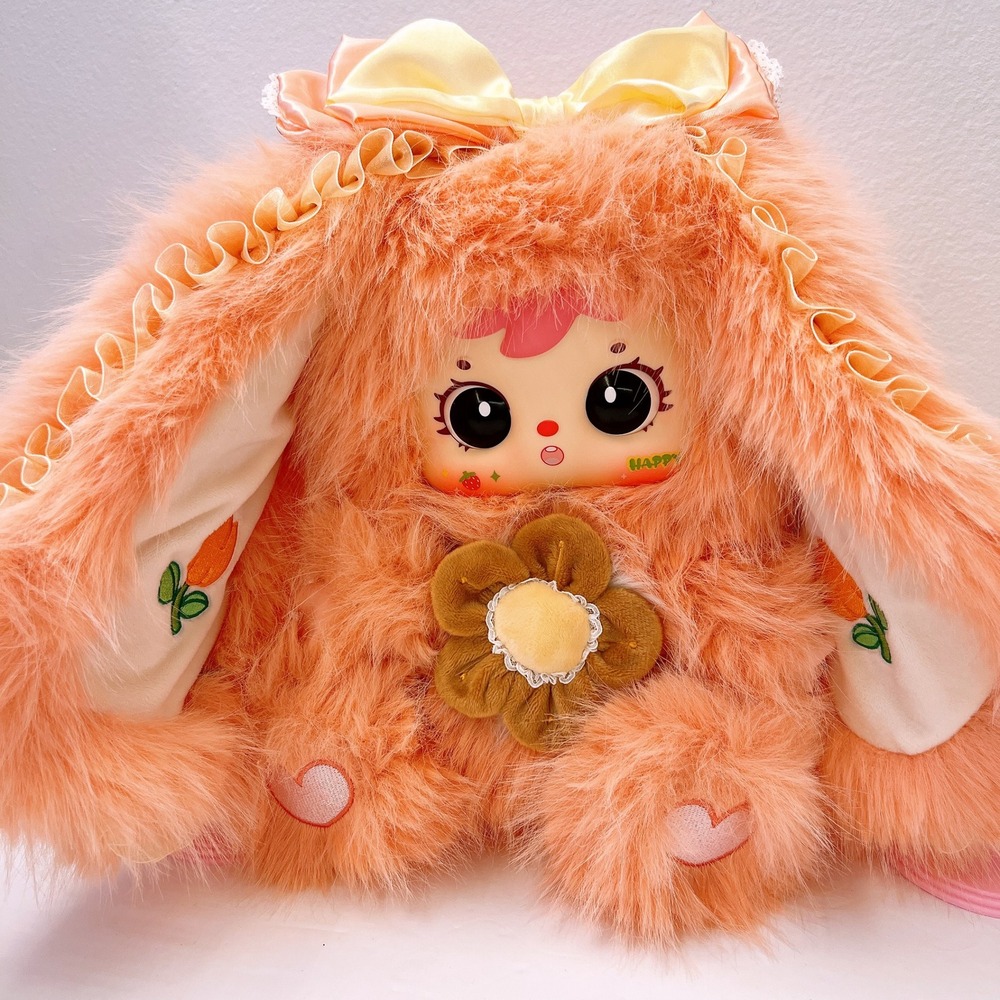 Baby Three Samuel Rabbit elf 680% "Tulip Rabbit" Orange Plush Blind Box